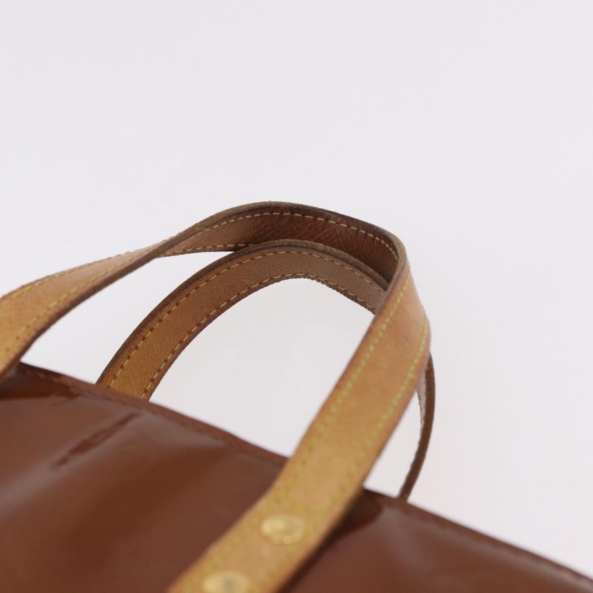 LOUIS VUITTON Monogram Vernis Reade PM Hand Bag Bronze M91146 LV Auth ep14791