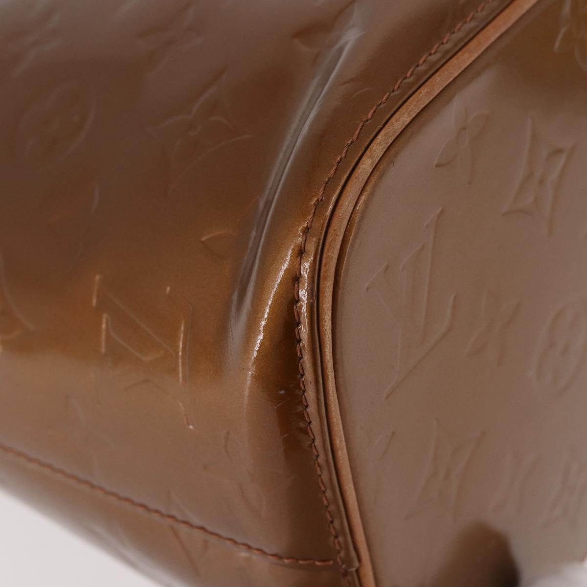LOUIS VUITTON Monogram Vernis Houston Hand Bag Bronze M91122 LV Auth ep14792