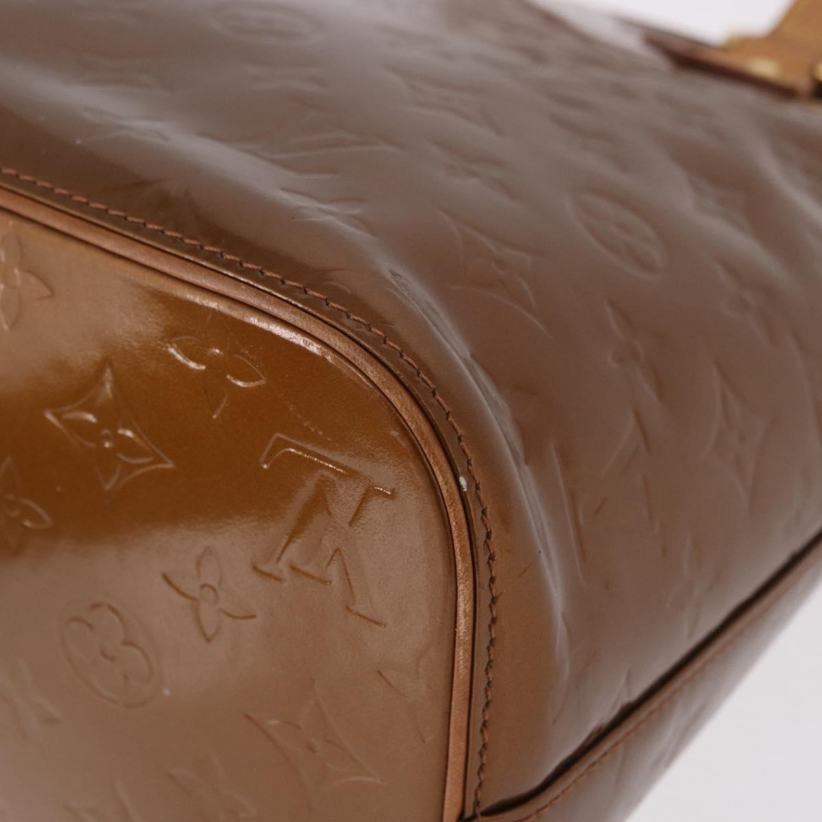 LOUIS VUITTON Monogram Vernis Houston Hand Bag Bronze M91122 LV Auth ep14792