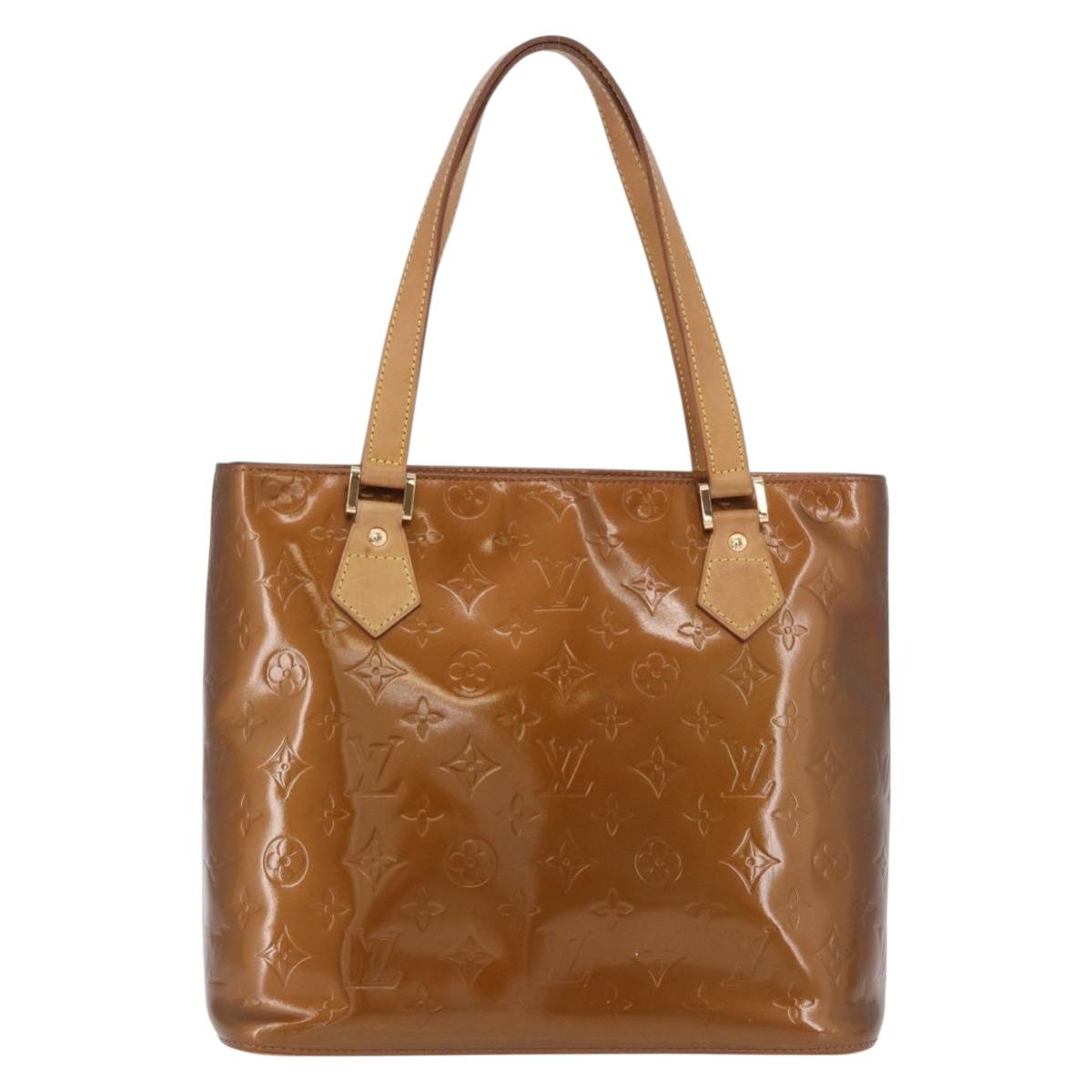 LOUIS VUITTON Monogram Vernis Houston Hand Bag Bronze M91122 LV Auth ep14792