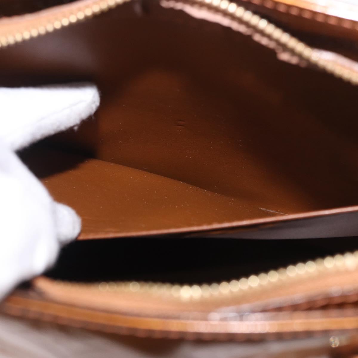 LOUIS VUITTON Monogram Vernis Houston Hand Bag Bronze M91122 LV Auth ep14792