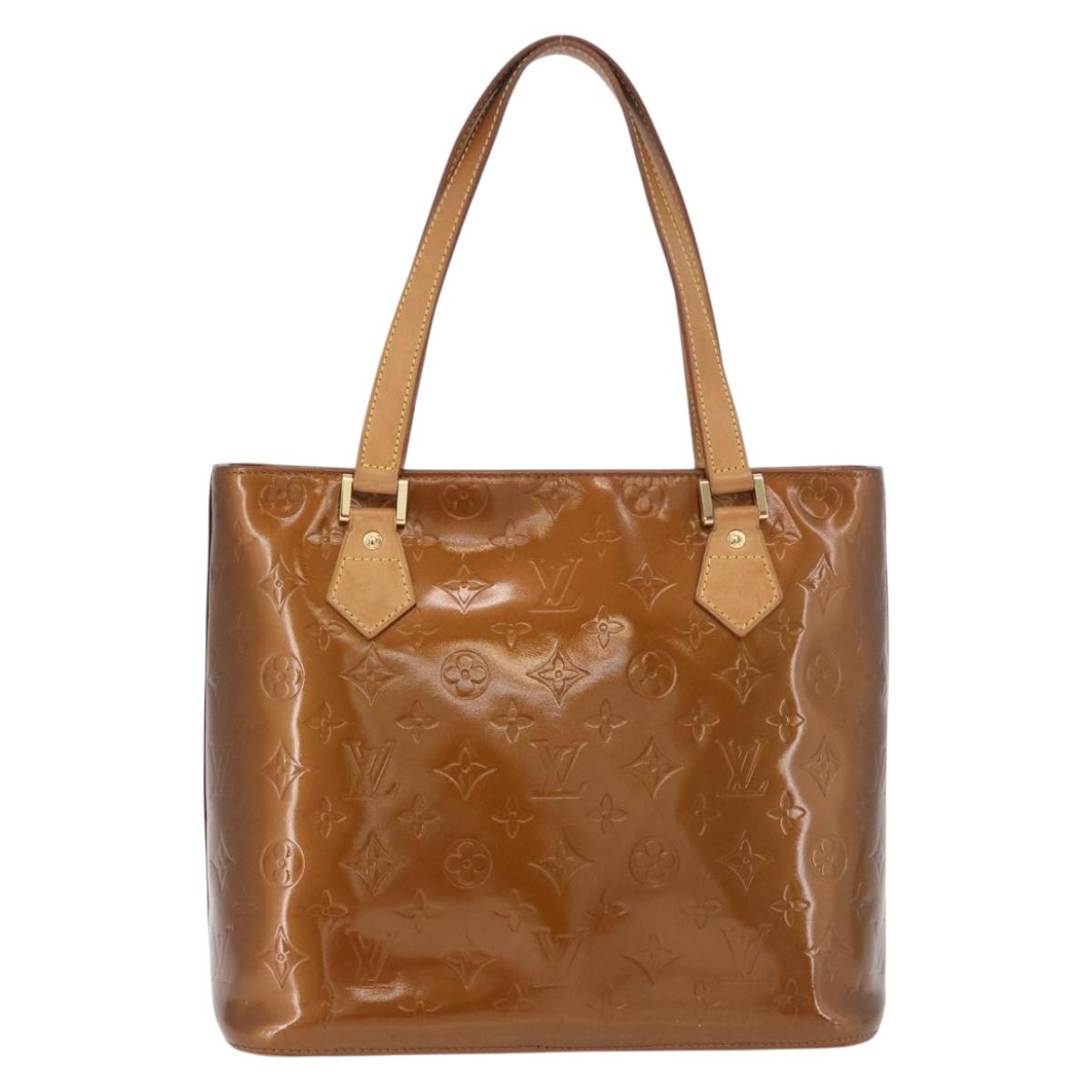 LOUIS VUITTON Monogram Vernis Houston Hand Bag Bronze M91122 LV Auth ep14792