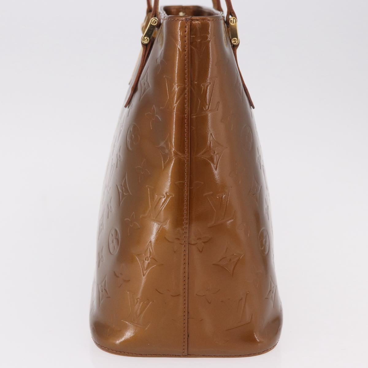 LOUIS VUITTON Monogram Vernis Houston Hand Bag Bronze M91122 LV Auth ep14792