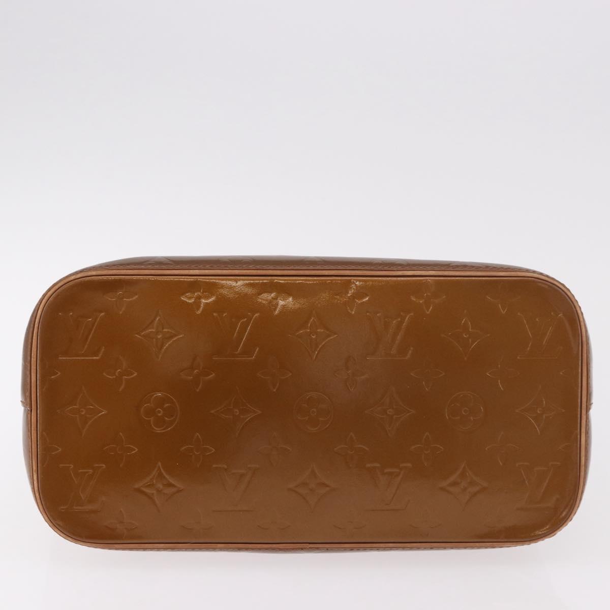 LOUIS VUITTON Monogram Vernis Houston Hand Bag Bronze M91122 LV Auth ep14792
