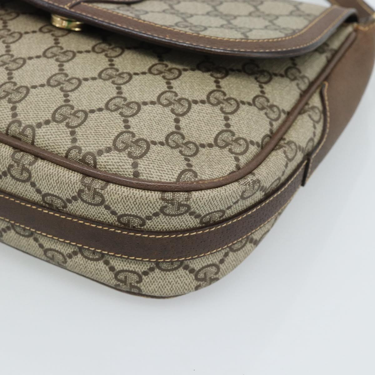 GUCCI GG Supreme Shoulder Bag PVC Beige Gold 001 115 4425 Auth ep14799