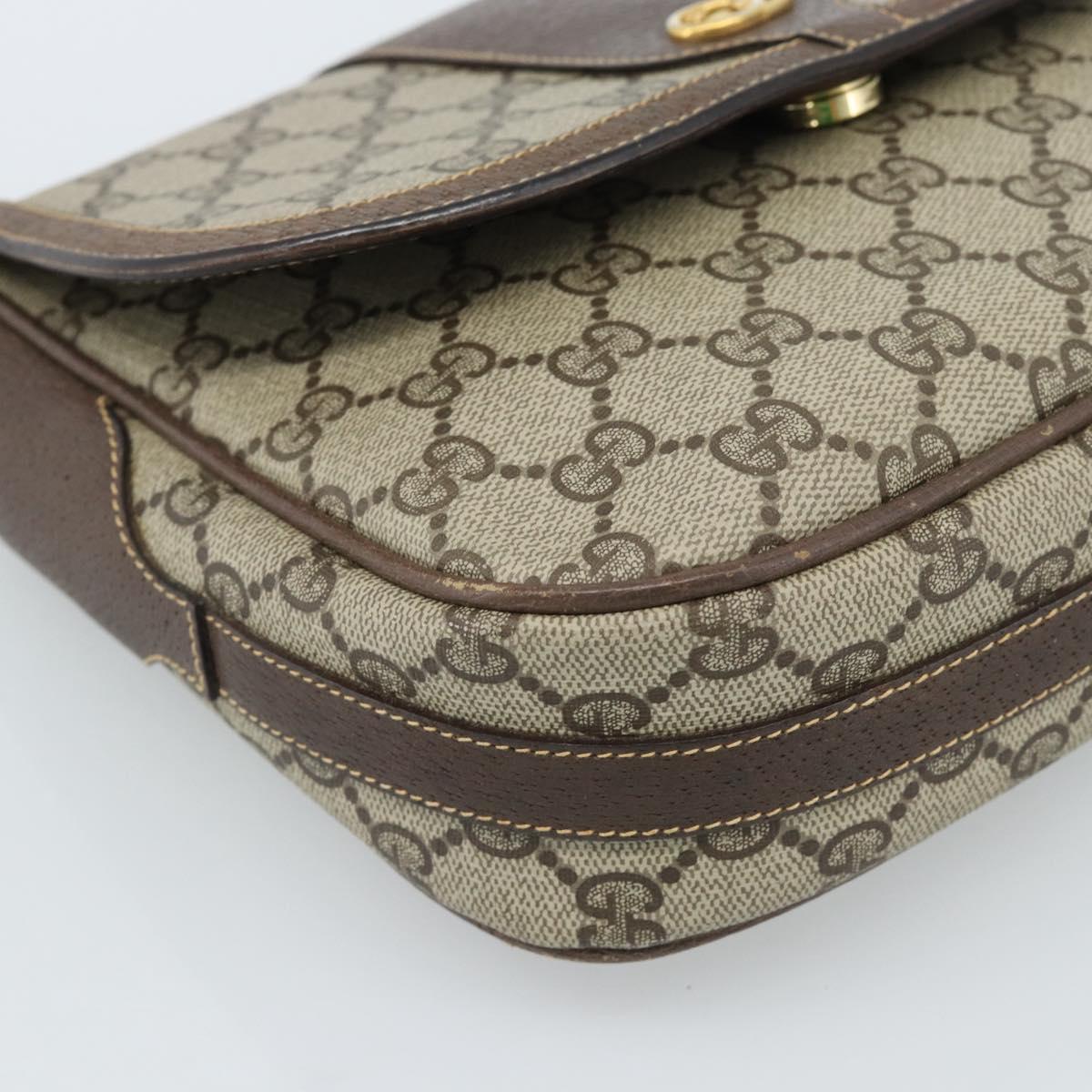 GUCCI GG Supreme Shoulder Bag PVC Beige Gold 001 115 4425 Auth ep14799