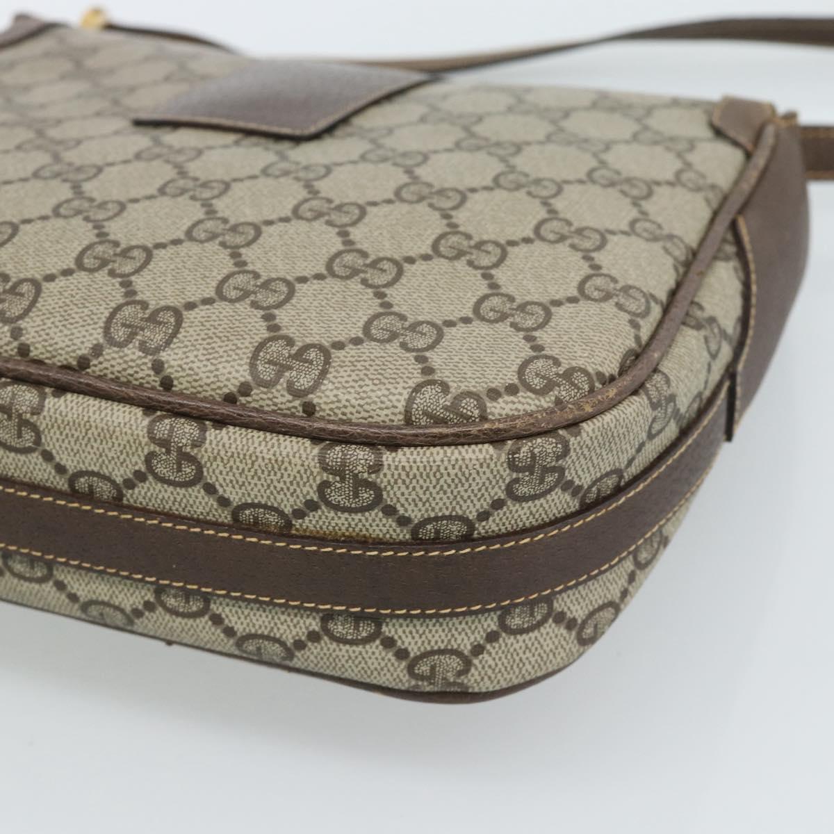 GUCCI GG Supreme Shoulder Bag PVC Beige Gold 001 115 4425 Auth ep14799