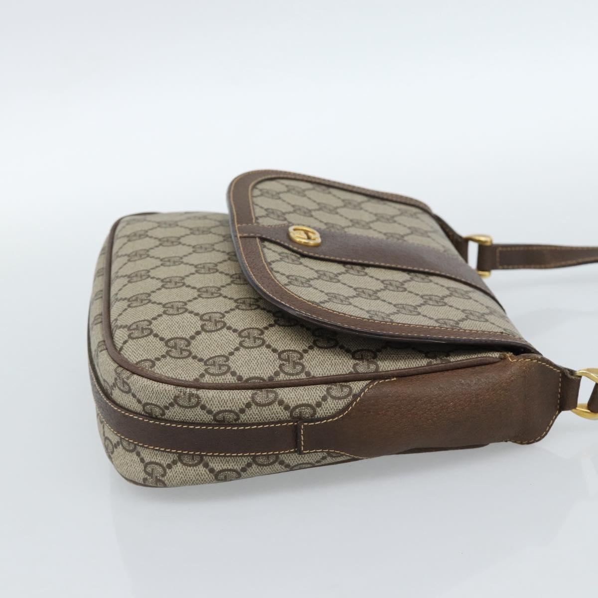 GUCCI GG Supreme Shoulder Bag PVC Beige Gold 001 115 4425 Auth ep14799