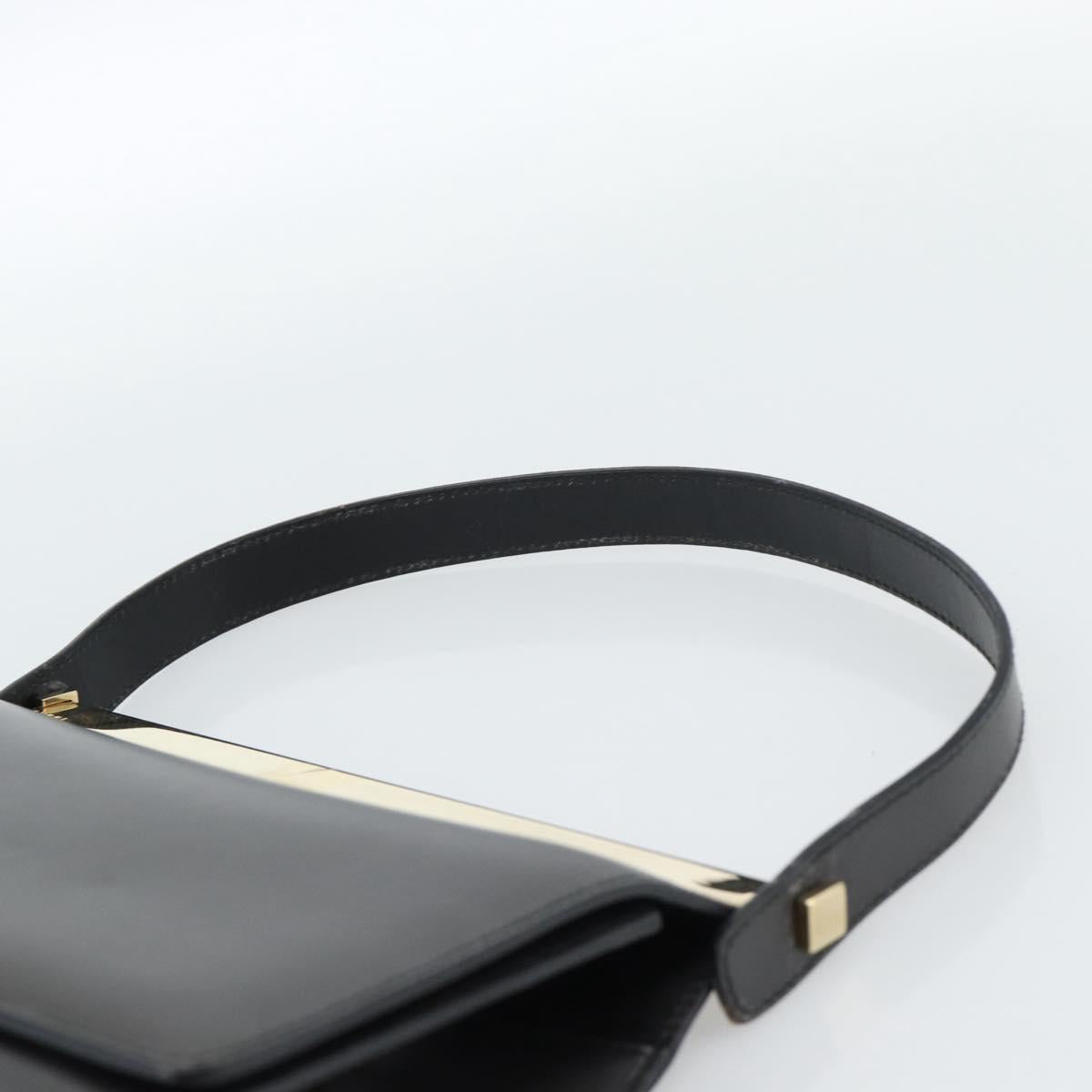 GUCCI Hand Bag Leather Gray Gold 001 2058 1928 0 Auth ep14800A