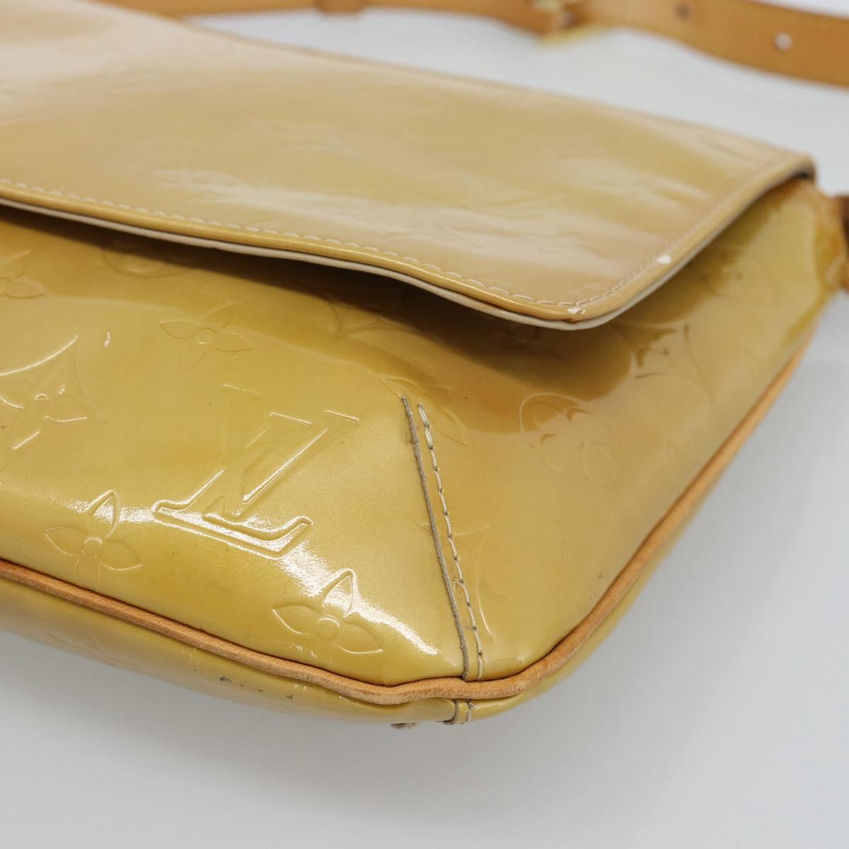 LOUIS VUITTON Monogram Vernis Thompson Street Bag Beige M91301 LV Auth ep14801
