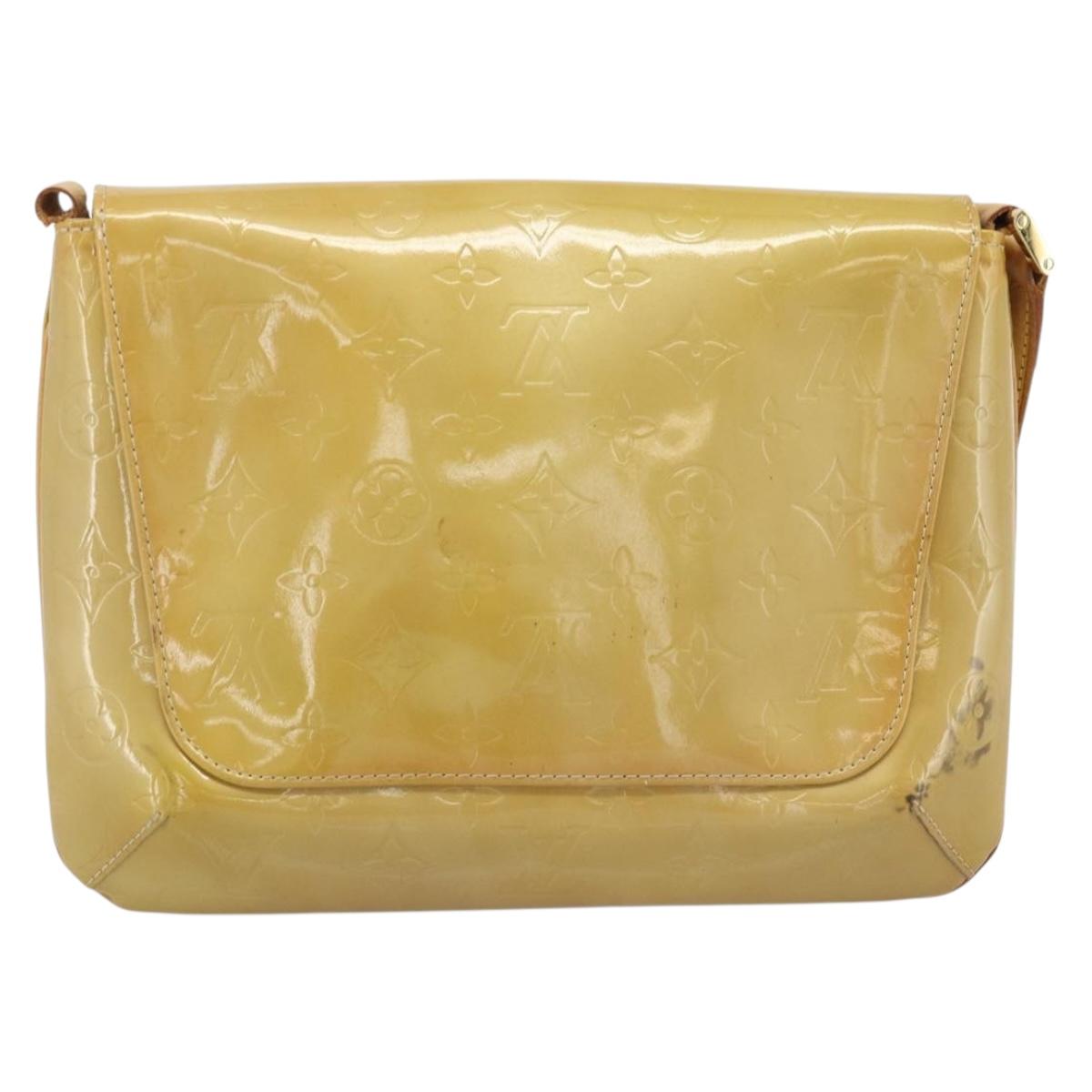 LOUIS VUITTON Monogram Vernis Thompson Street Bag Beige M91301 LV Auth ep14801