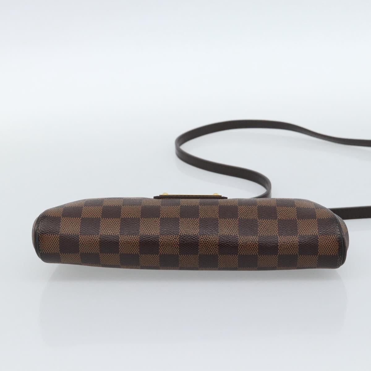 LOUIS VUITTON Damier Ebene Eva Shoulder Bag N55213 LV Auth ep14802A