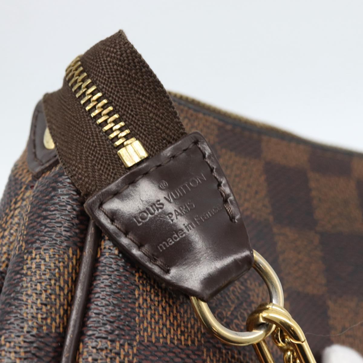 LOUIS VUITTON Damier Ebene Eva Shoulder Bag N55213 LV Auth ep14802A