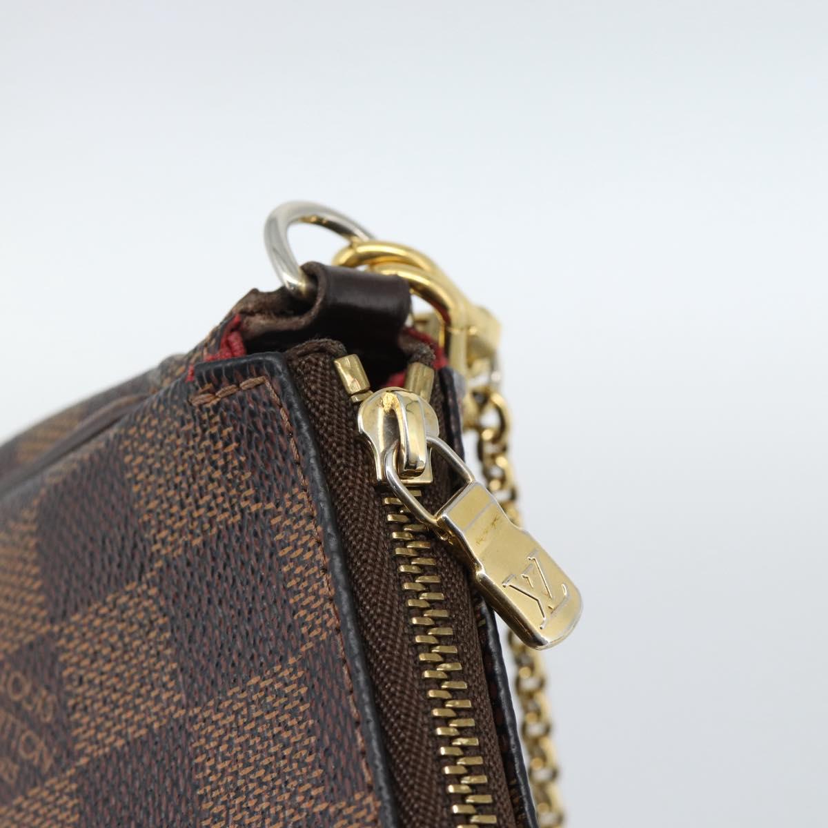 LOUIS VUITTON Damier Ebene Eva Shoulder Bag N55213 LV Auth ep14802A