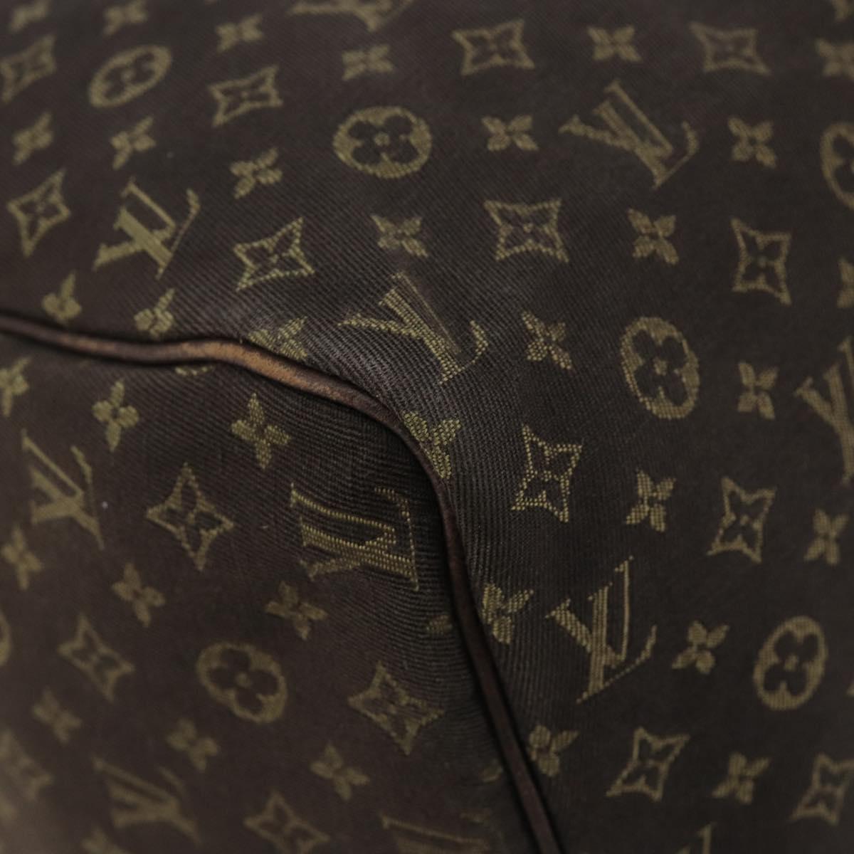 LOUIS VUITTON Monogram Mini Lin Speedy 30 Bag Brown Ebene M95224 LV Auth ep14803