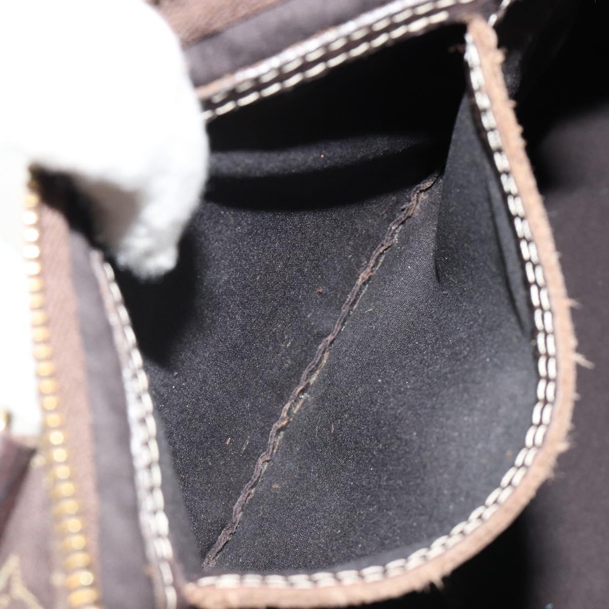 LOUIS VUITTON Monogram Mini Lin Speedy 30 Bag Brown Ebene M95224 LV Auth ep14803