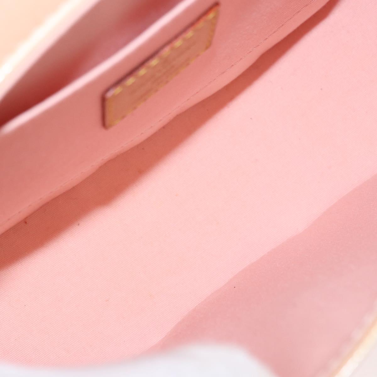 LOUIS VUITTON Vernis Biscayne Bay PM Bag Marshmallow Pink M91288 LV Auth ep14808