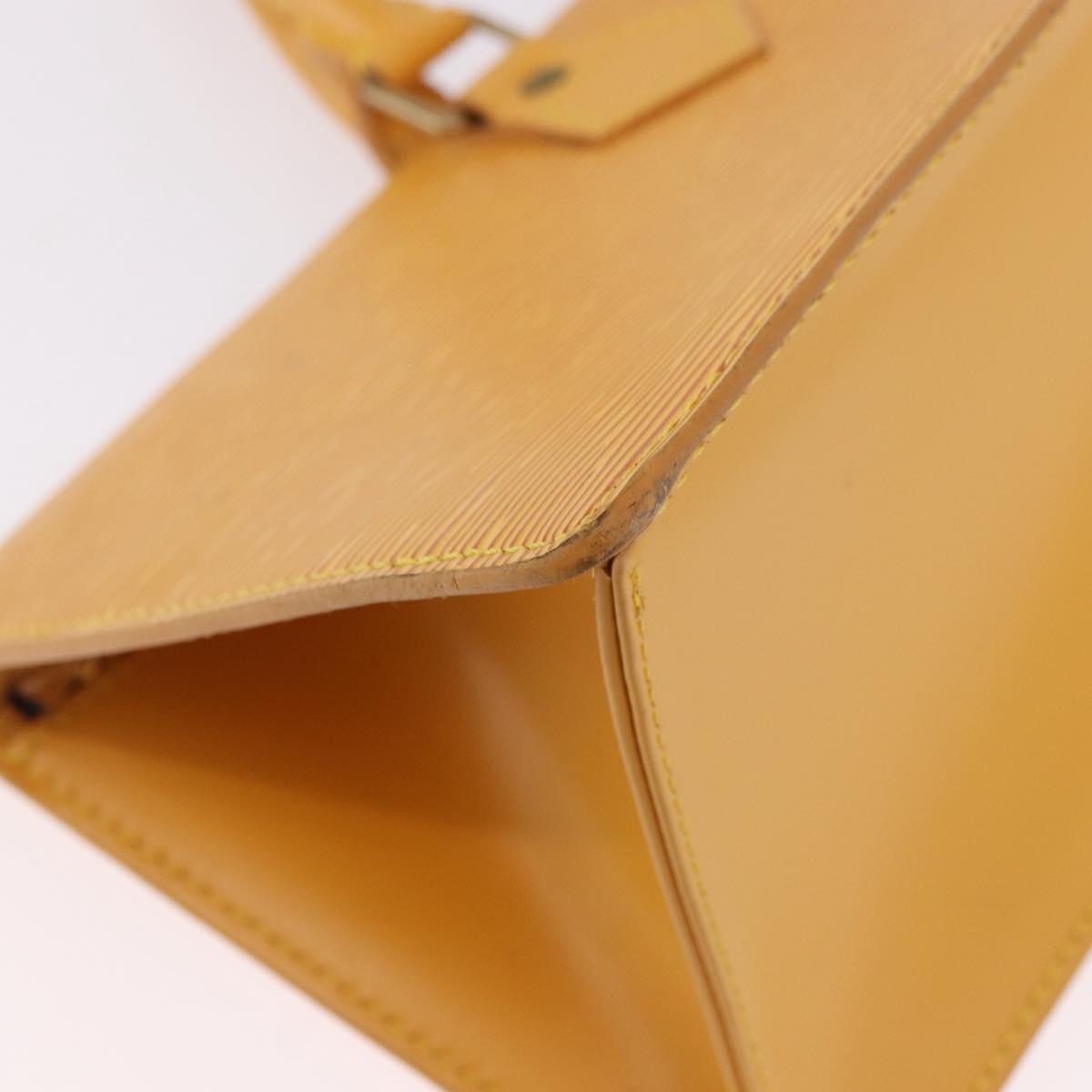 LOUIS VUITTON Epi Sac Triangle Hand Bag Yellow M52099 LV Auth ep14809