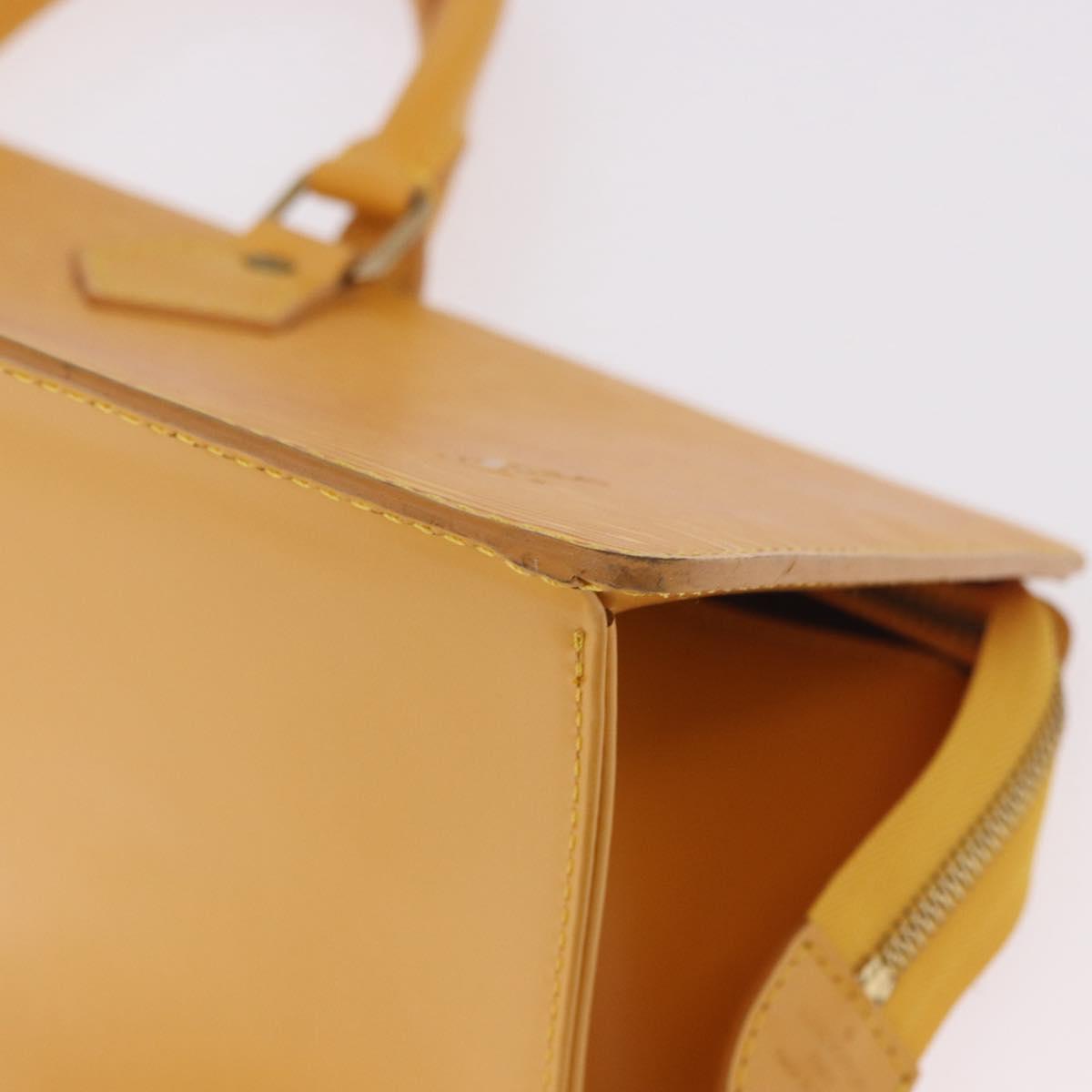 LOUIS VUITTON Epi Sac Triangle Hand Bag Yellow M52099 LV Auth ep14809