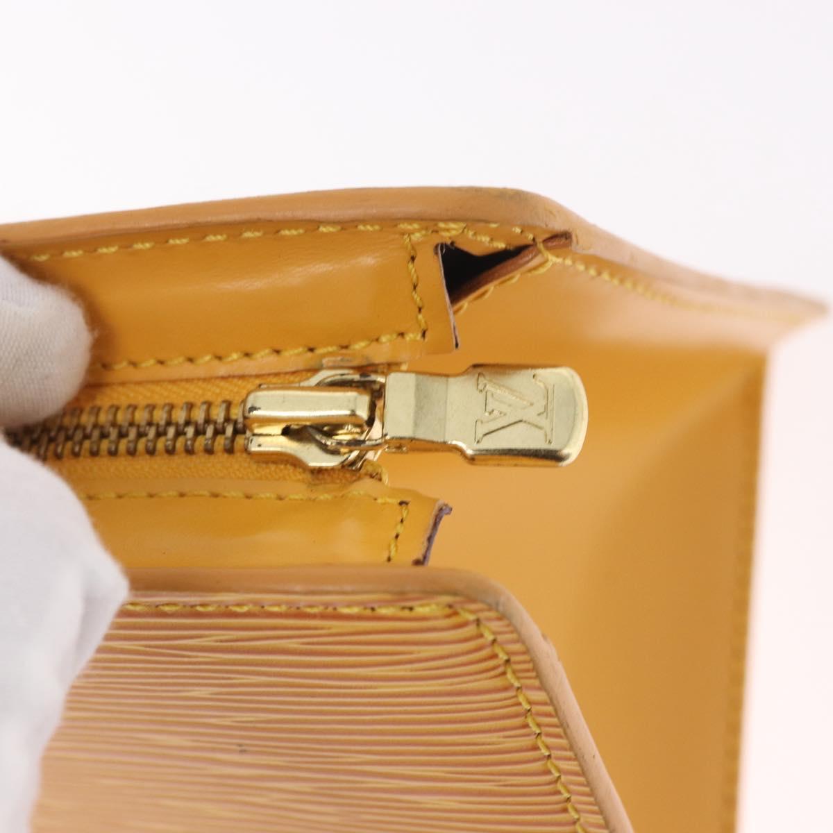 LOUIS VUITTON Epi Sac Triangle Hand Bag Yellow M52099 LV Auth ep14809