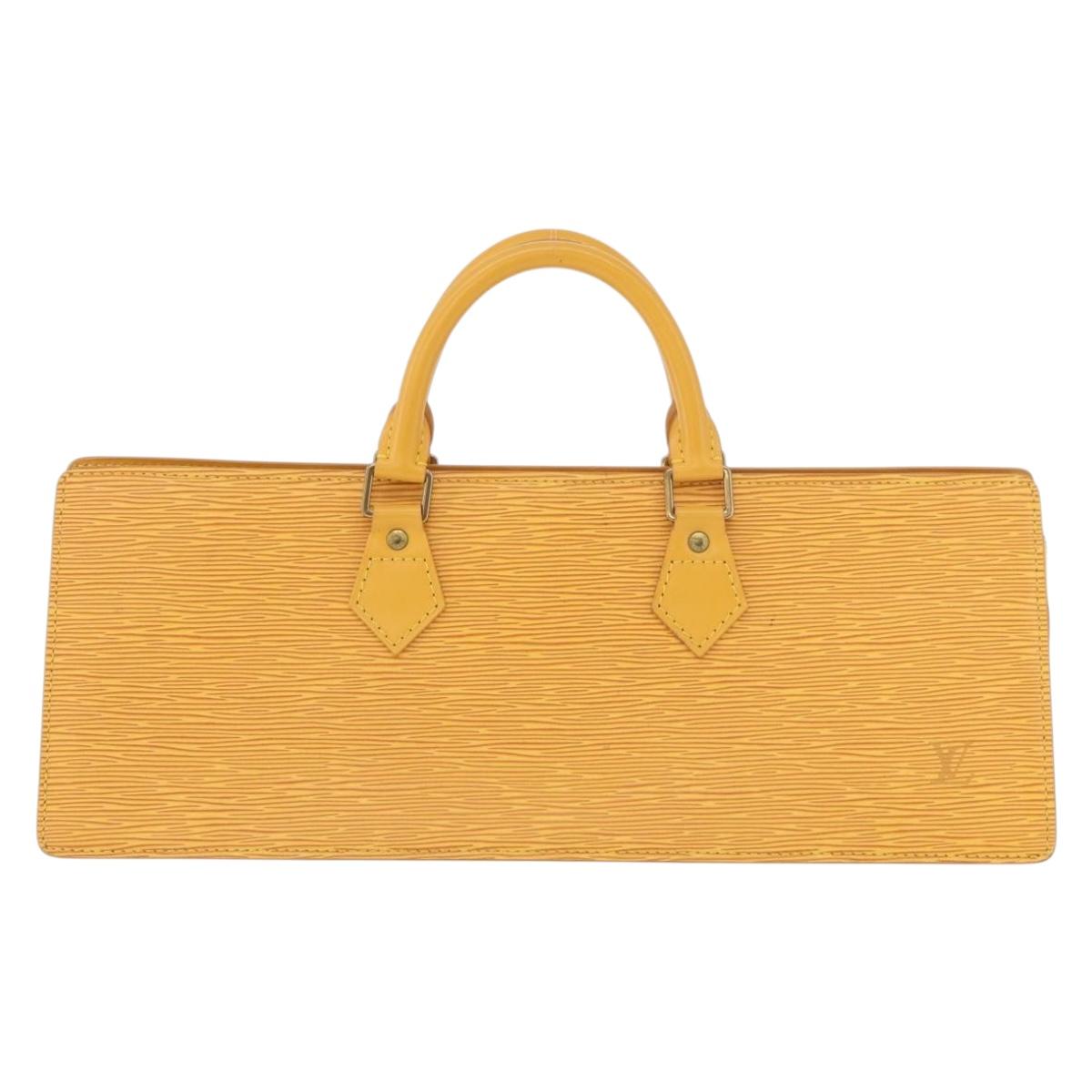 LOUIS VUITTON Epi Sac Triangle Hand Bag Yellow M52099 LV Auth ep14809