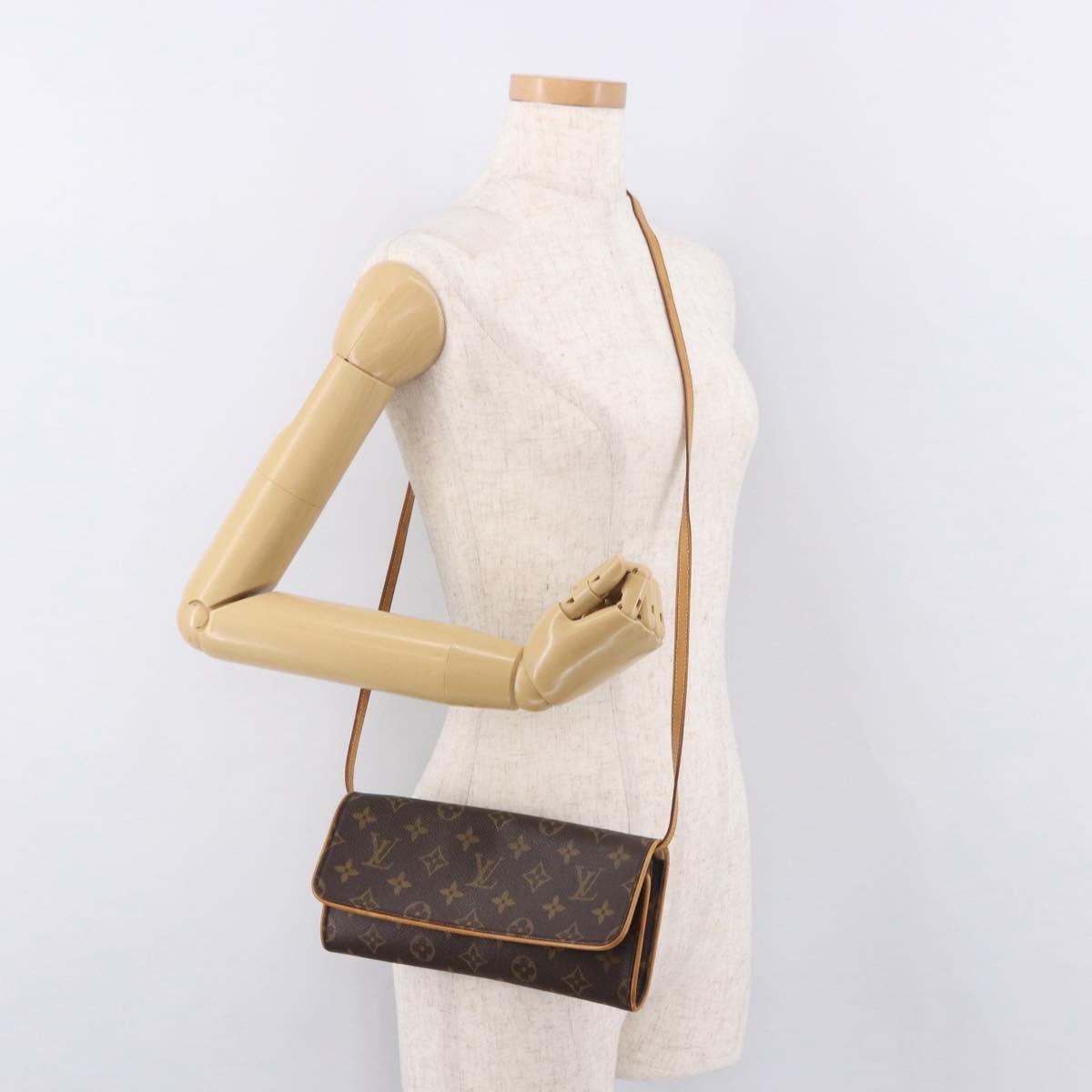 LOUIS VUITTON Monogram Pochette Twin GM Shoulder Bag M51852 LV Auth ep14810