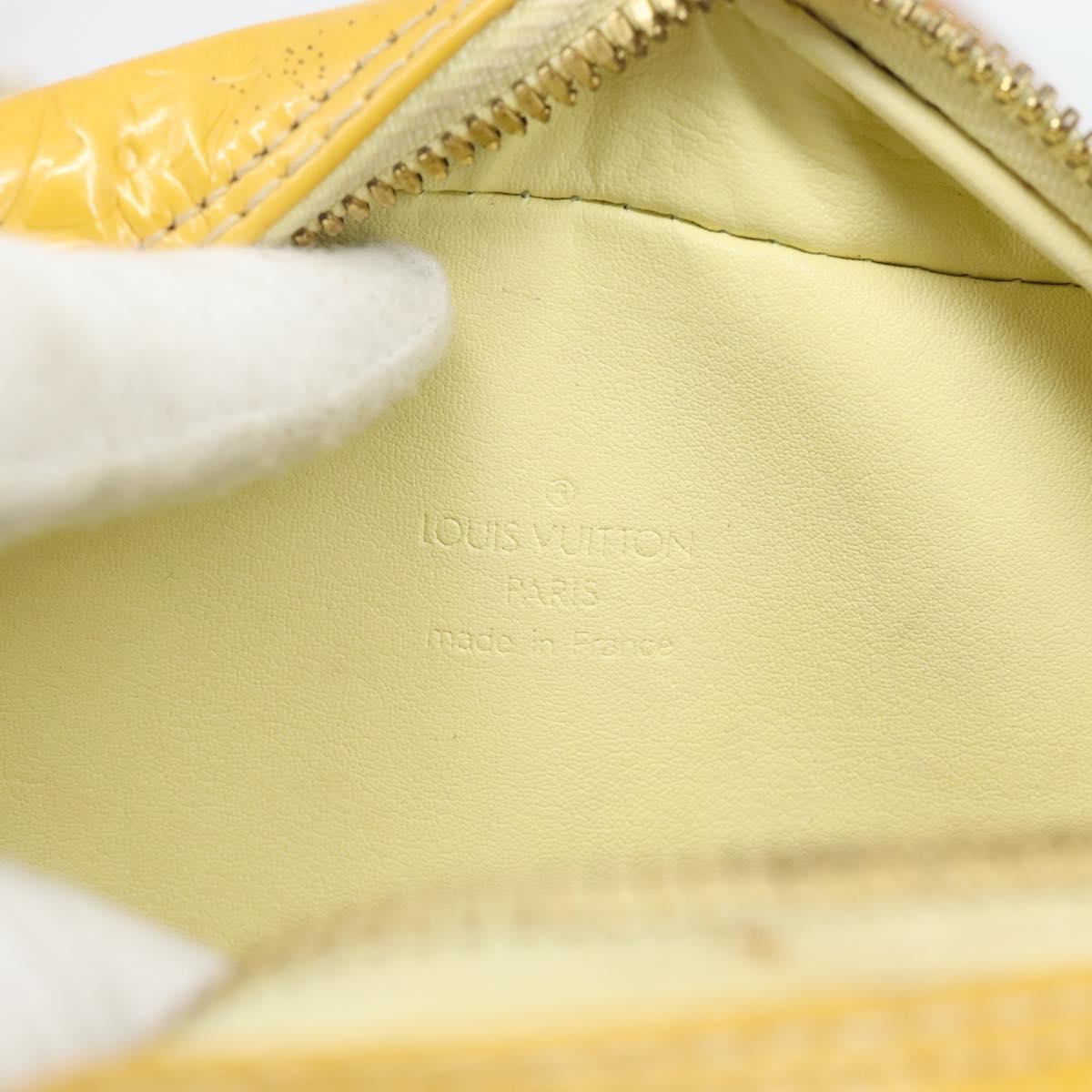 LOUIS VUITTON Monogram Vernis Wooster Bag Lime Yellow M91075 LV Auth ep14811