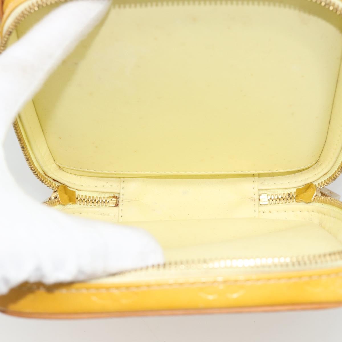 LOUIS VUITTON Monogram Vernis Wooster Bag Lime Yellow M91075 LV Auth ep14811