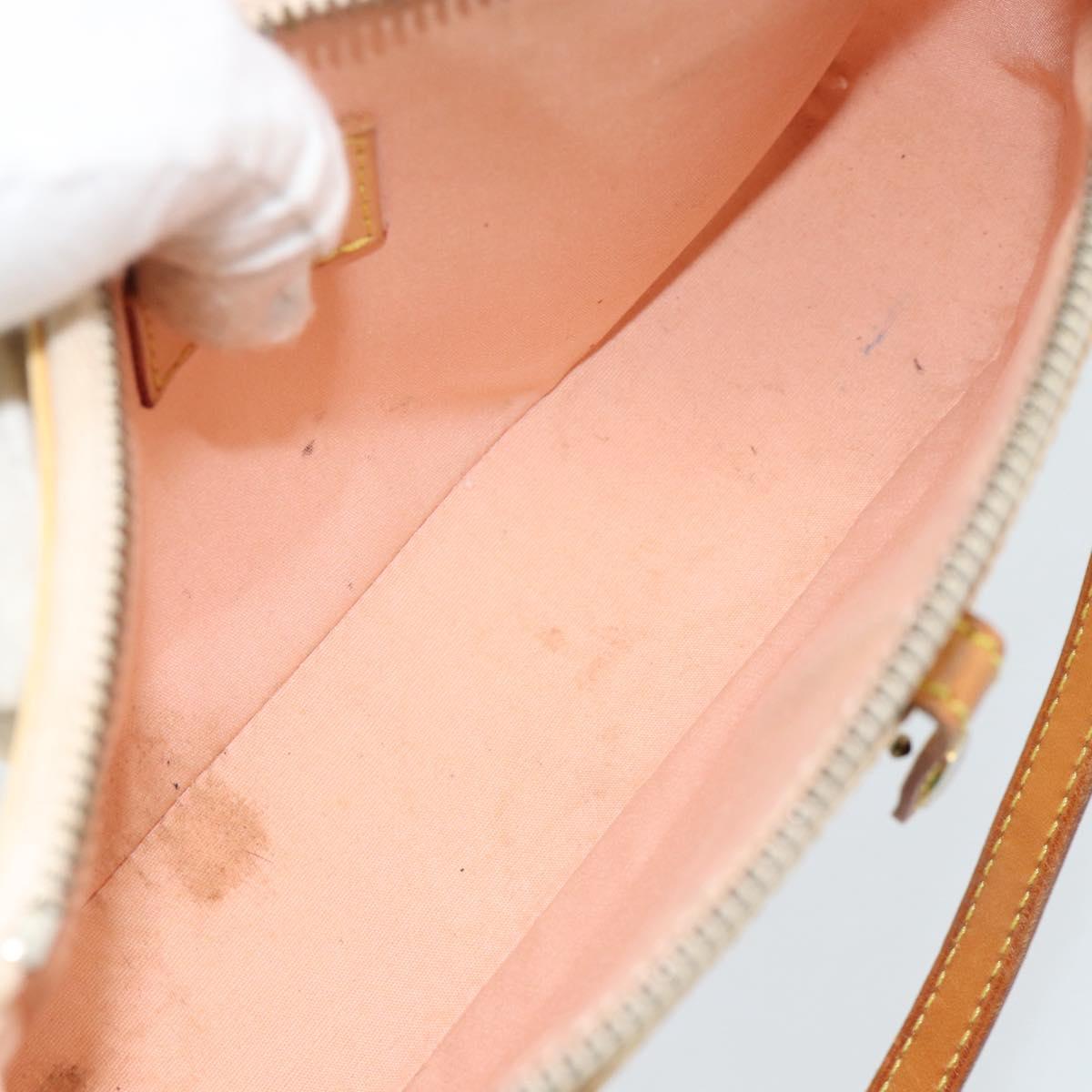 LOUIS VUITTON Vernis Mallory Square Pouch Marshmallow Pink M91292 Auth ep14815