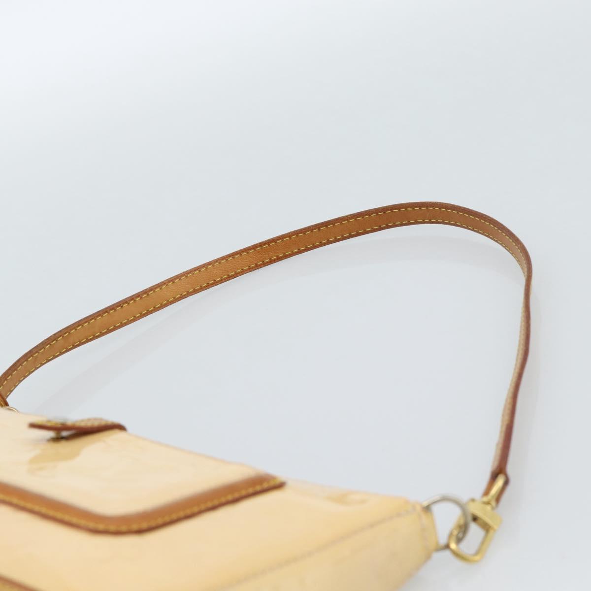 LOUIS VUITTON Vernis Mallory Square Pouch Marshmallow Pink M91292 Auth ep14815