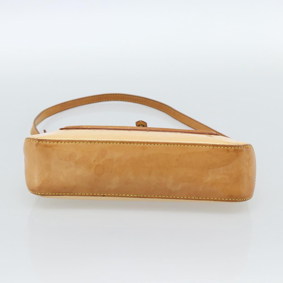 LOUIS VUITTON Vernis Mallory Square Pouch Marshmallow Pink M91292 Auth ep14815