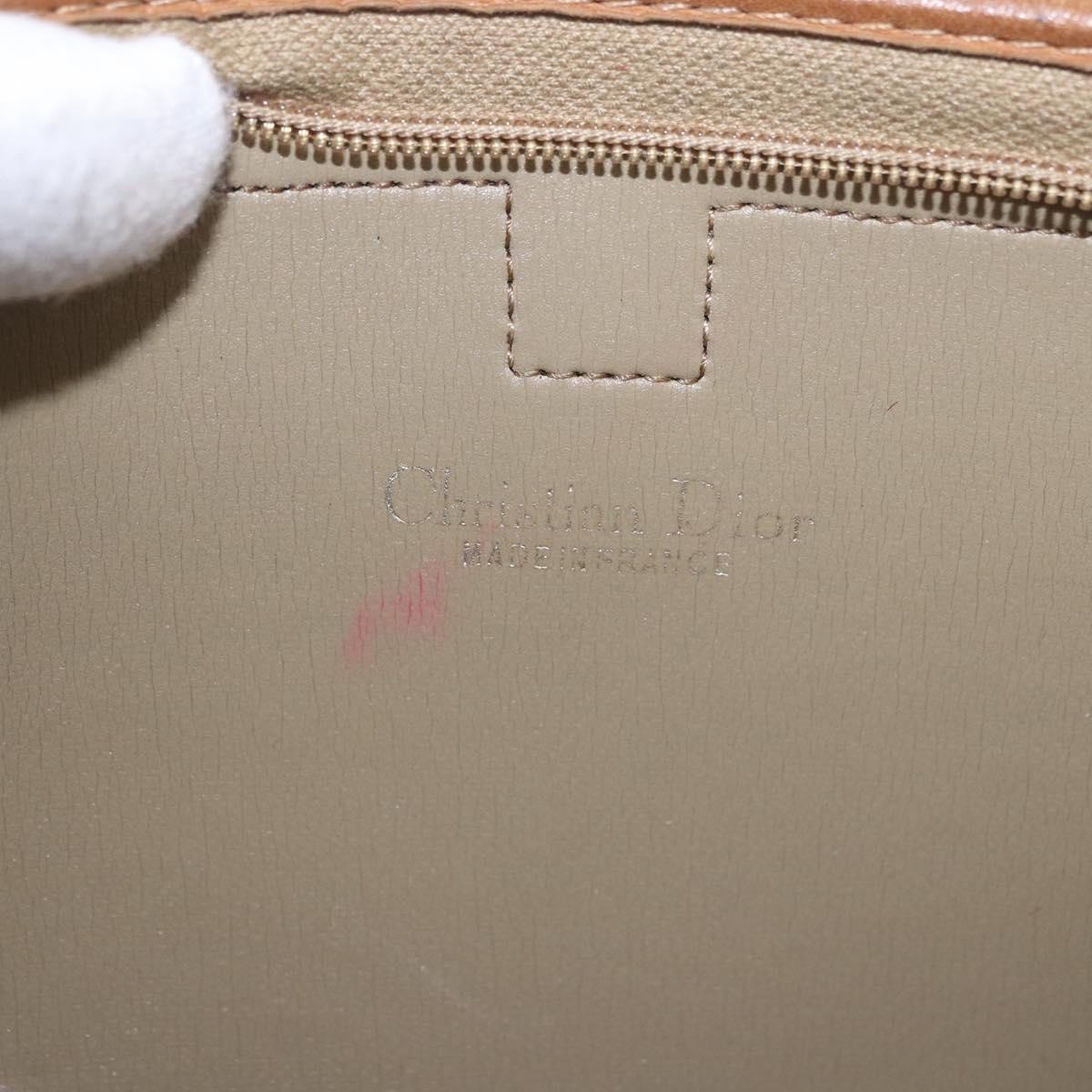 Christian Dior Honeycomb Canvas Clutch Bag PVC Beige Auth ep14816
