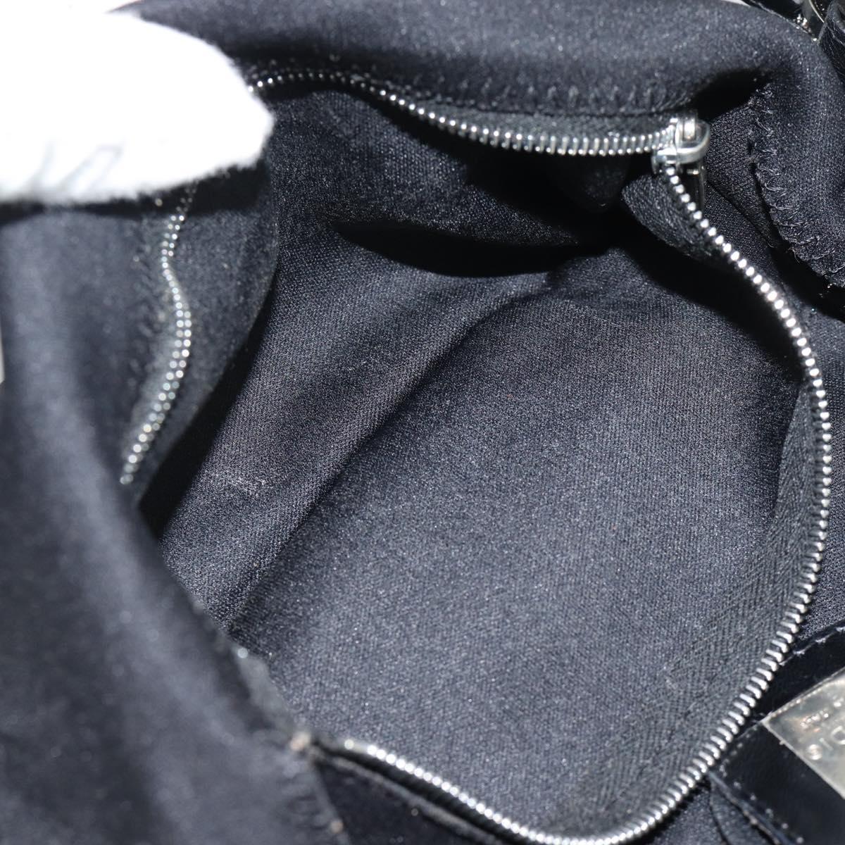 FENDI Mamma Baguette Shoulder Bag Cotton jersey Black Silver Auth ep14820