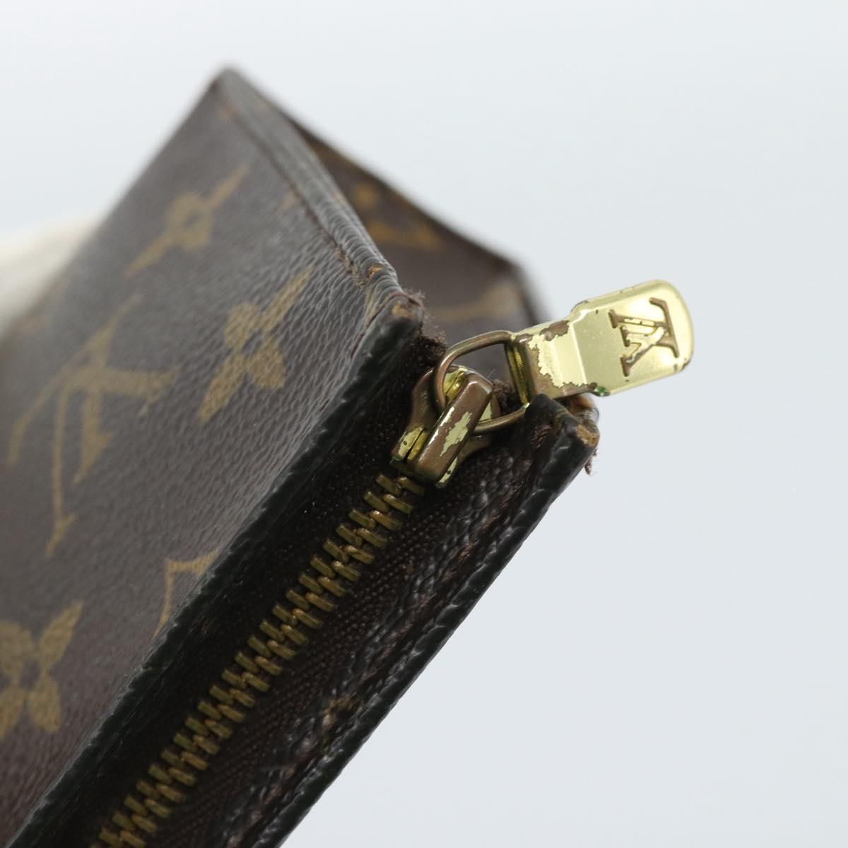 LOUIS VUITTON Monogram Poche Toilette 15 Pouch M47546 LV Auth ep14823