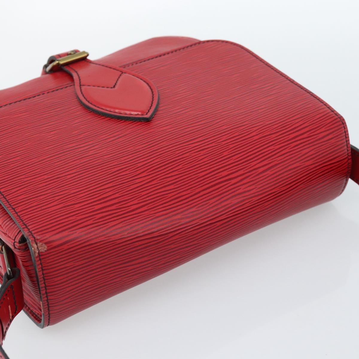 LOUIS VUITTON Epi Cartouchiere MM Shoulder Bag Red M52247 LV Auth ep14826