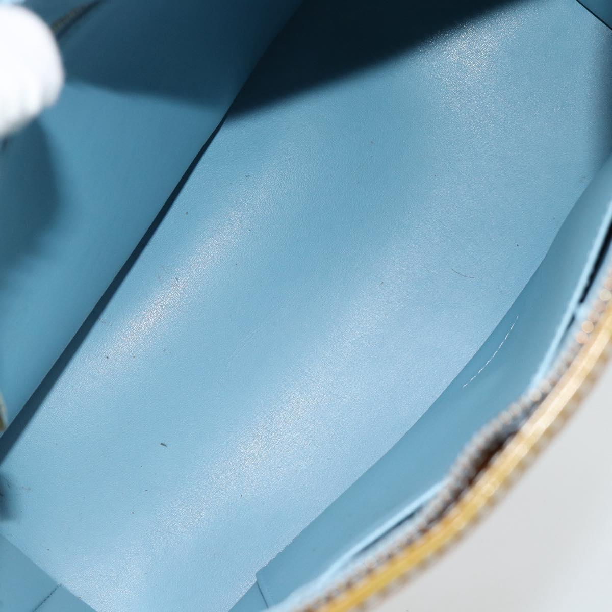 LOUIS VUITTON Monogram Vernis Houston Hand Bag Baby Blue M91005 LV Auth ep14828