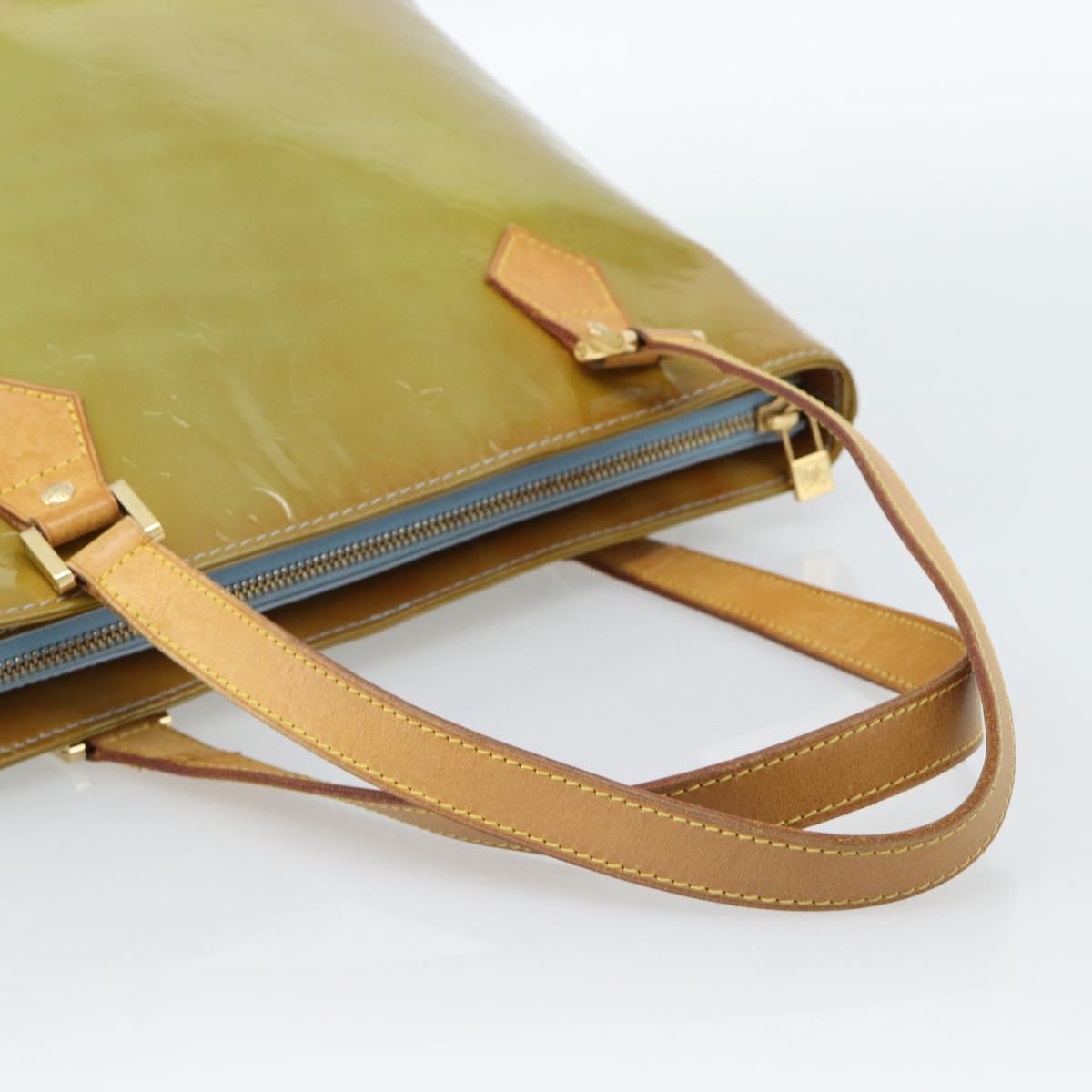 LOUIS VUITTON Monogram Vernis Houston Hand Bag Baby Blue M91005 LV Auth ep14828