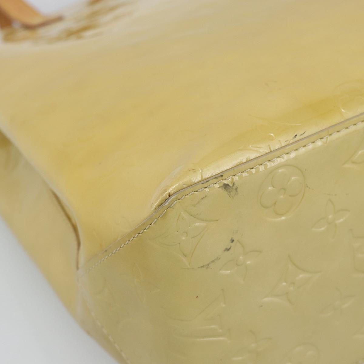 LOUIS VUITTON Monogram Vernis Reade MM Hand Bag Beige M91141 LV Auth ep14833