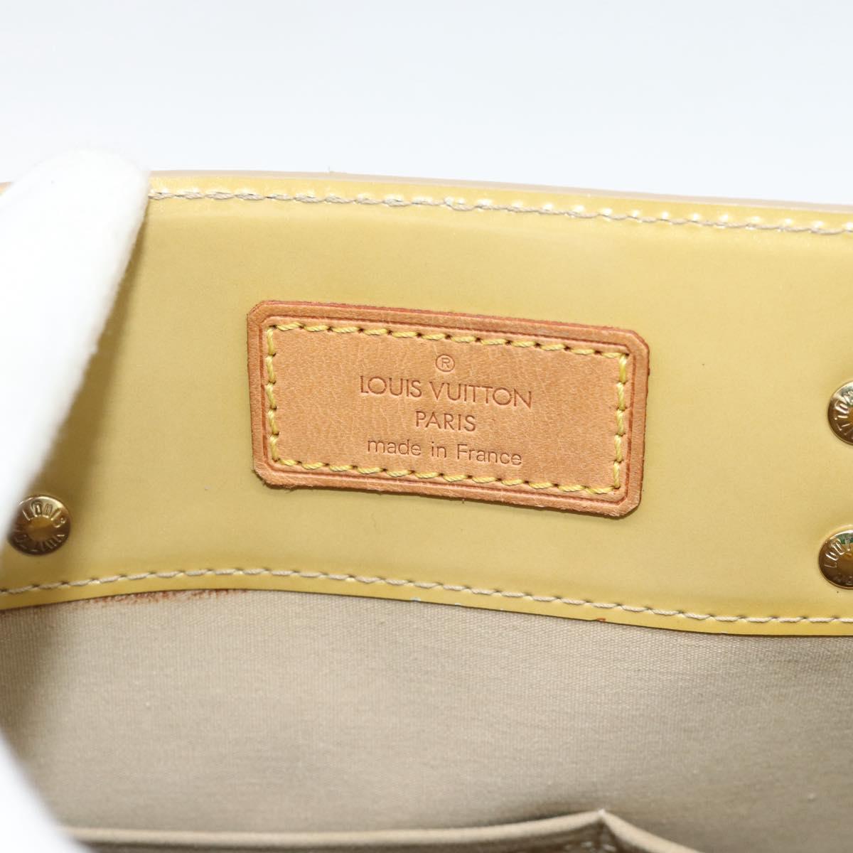 LOUIS VUITTON Monogram Vernis Reade MM Hand Bag Beige M91141 LV Auth ep14833