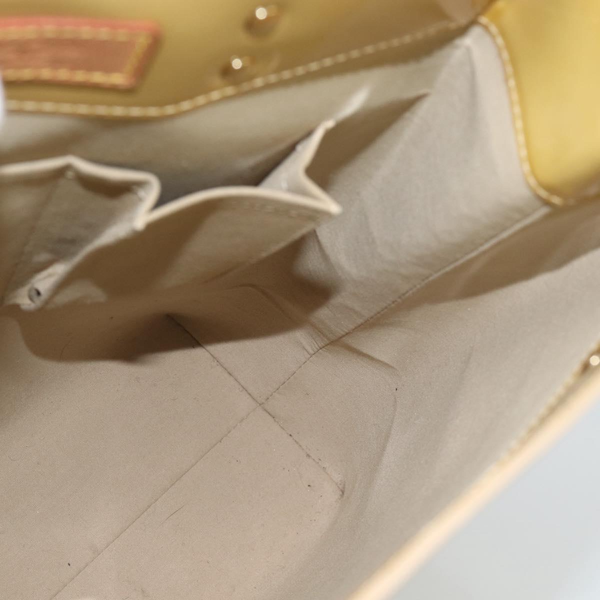 LOUIS VUITTON Monogram Vernis Reade MM Hand Bag Beige M91141 LV Auth ep14833