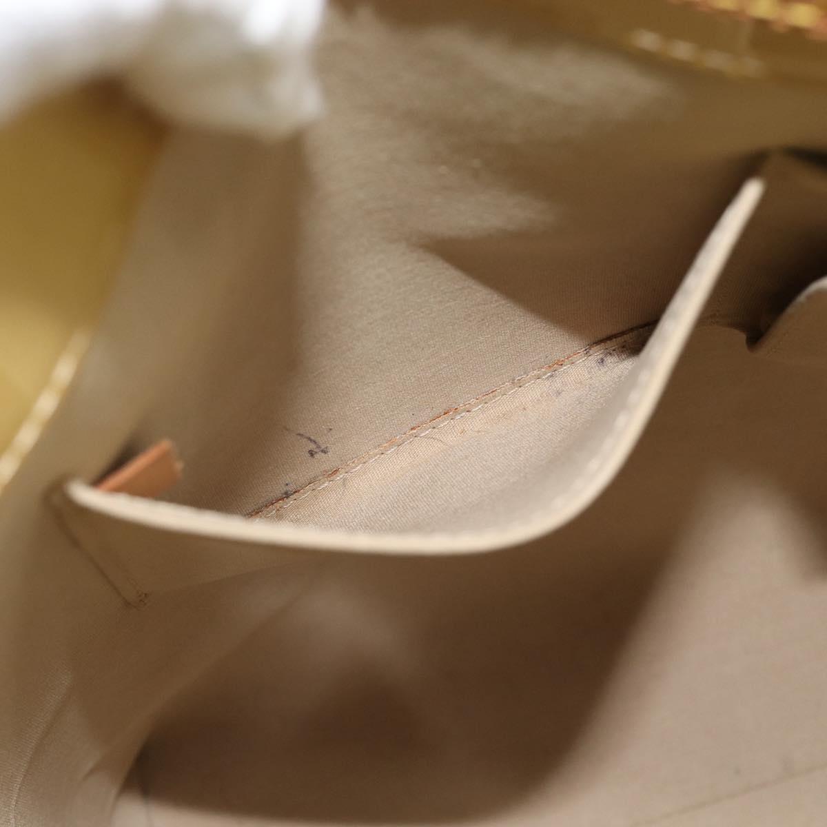 LOUIS VUITTON Monogram Vernis Reade MM Hand Bag Beige M91141 LV Auth ep14833