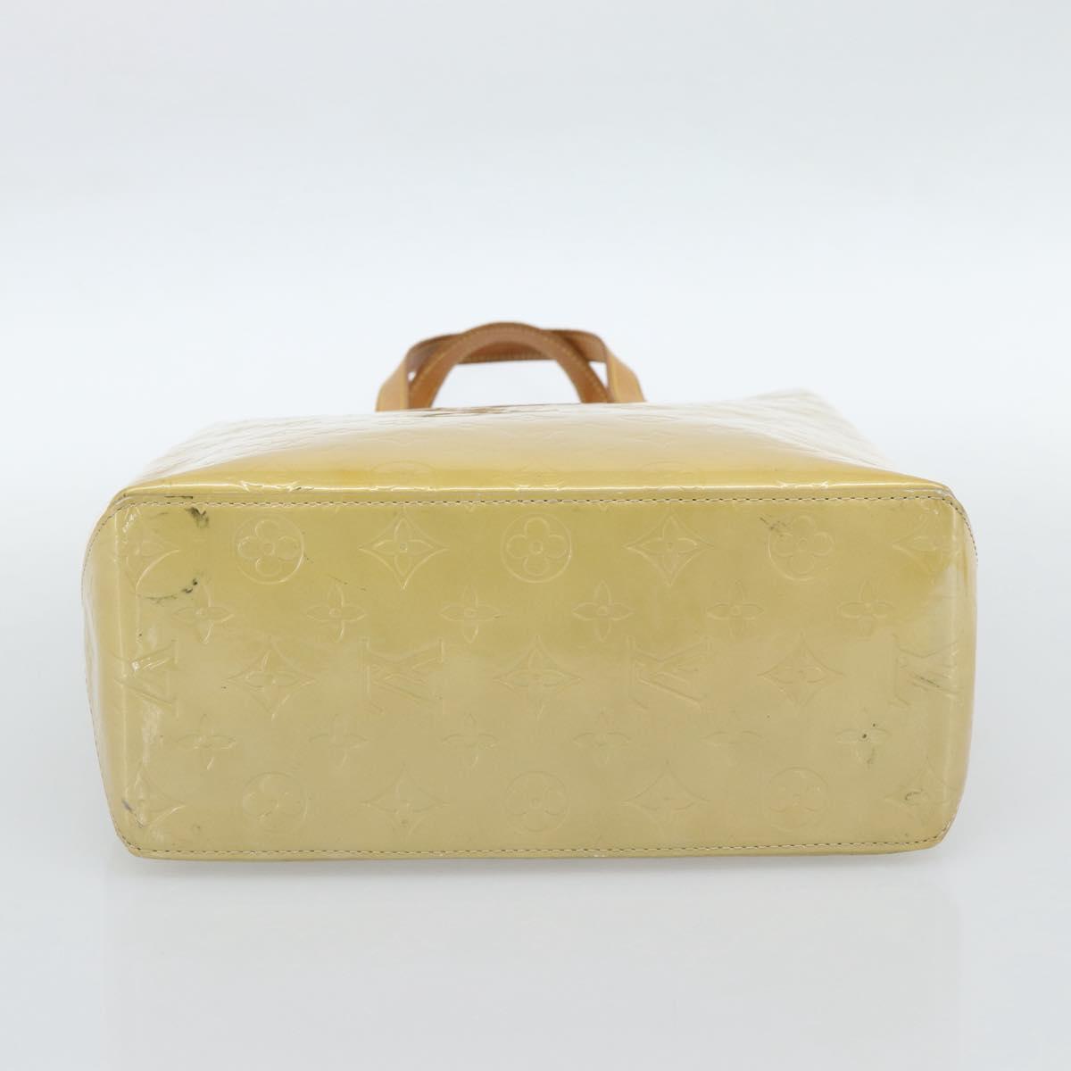 LOUIS VUITTON Monogram Vernis Reade MM Hand Bag Beige M91141 LV Auth ep14833