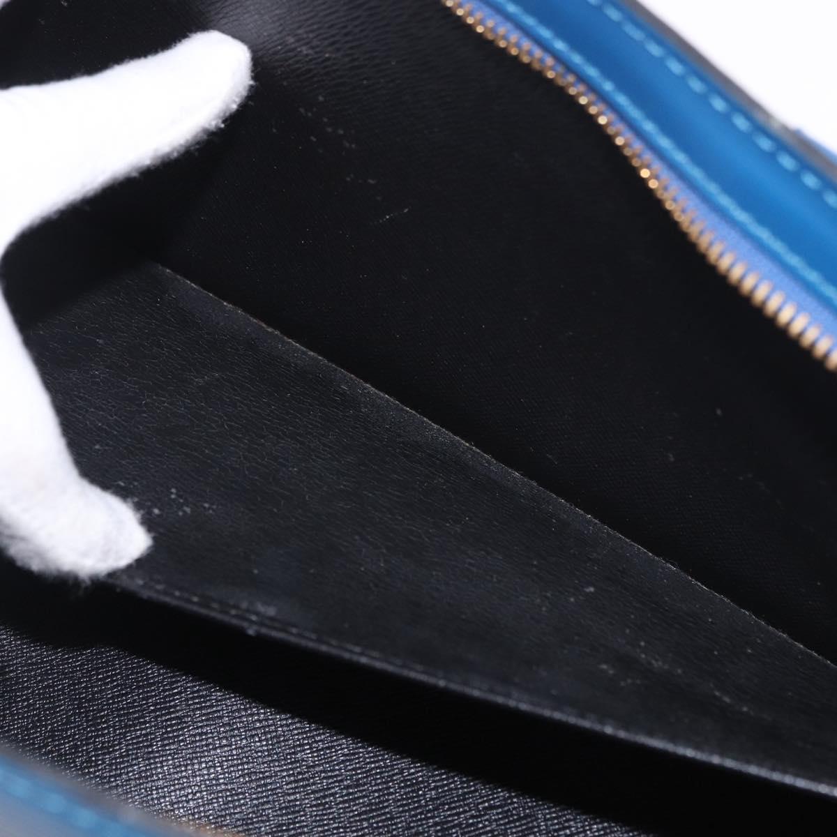 LOUIS VUITTON Epi Sac Triangle Hand Bag Blue M52095 LV Auth ep14837