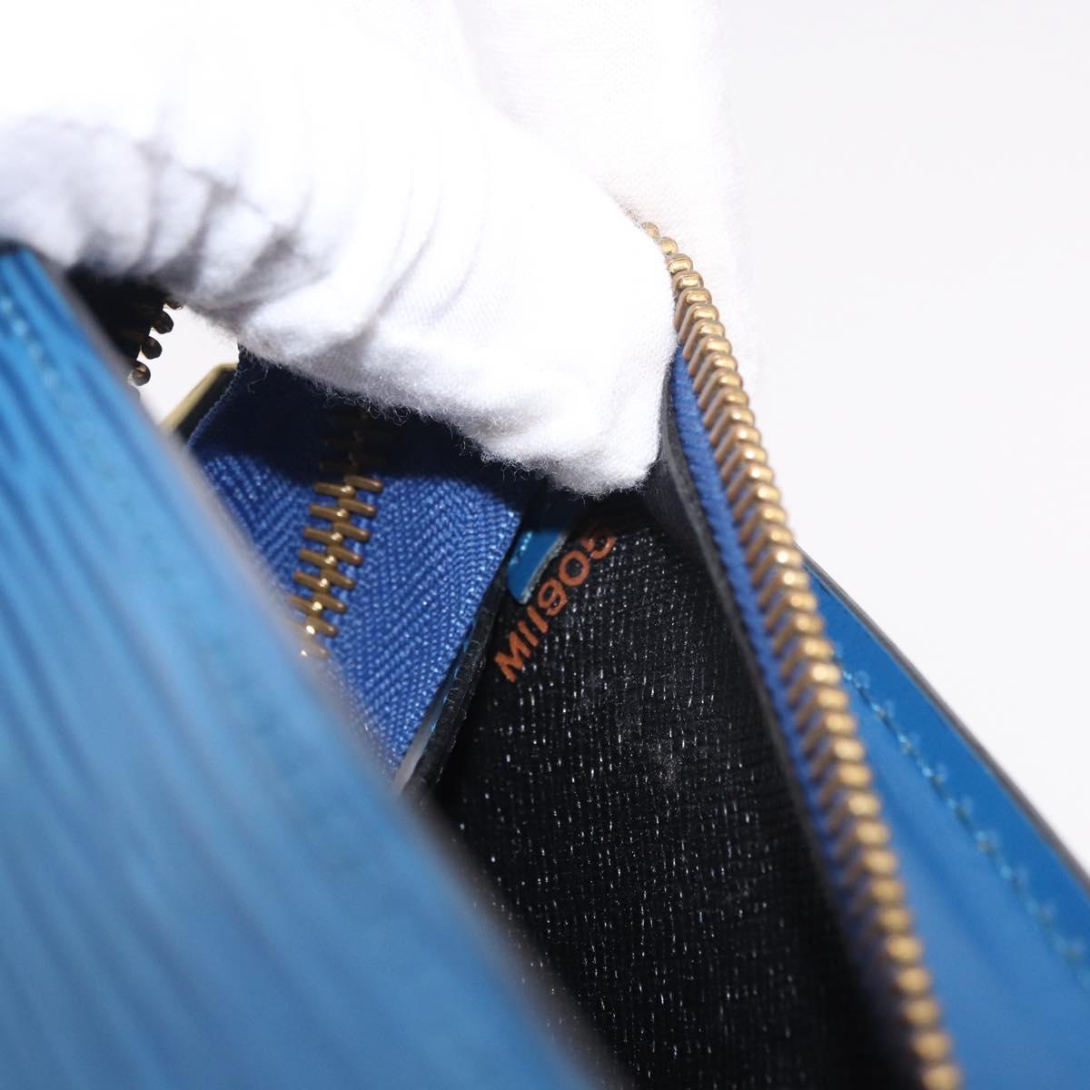 LOUIS VUITTON Epi Sac Triangle Hand Bag Blue M52095 LV Auth ep14837