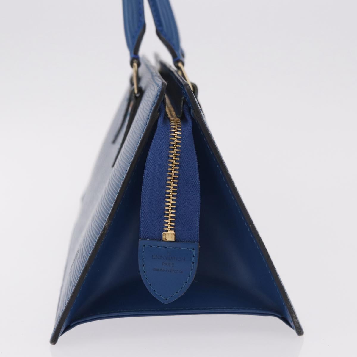 LOUIS VUITTON Epi Sac Triangle Hand Bag Blue M52095 LV Auth ep14837