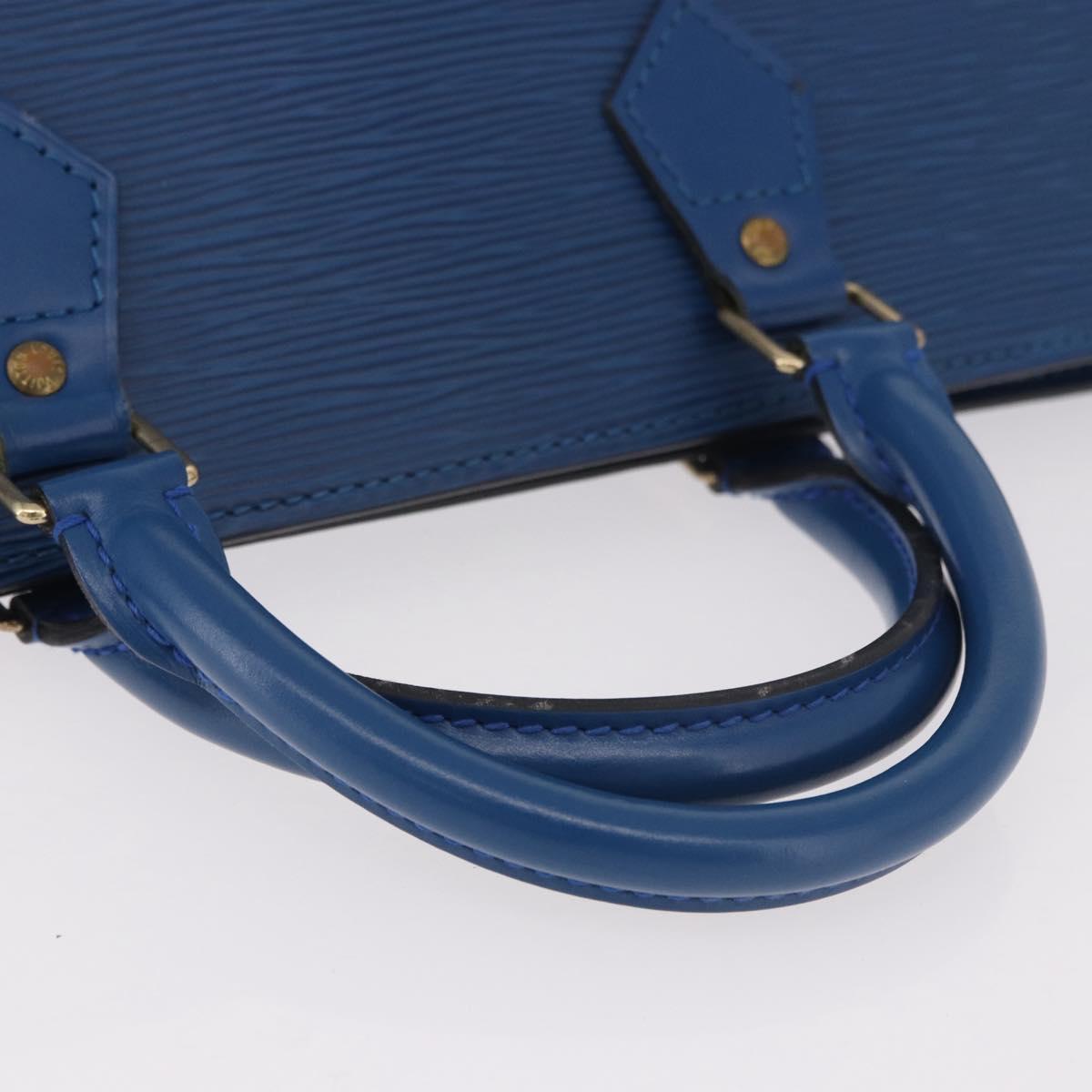 LOUIS VUITTON Epi Sac Triangle Hand Bag Blue M52095 LV Auth ep14837
