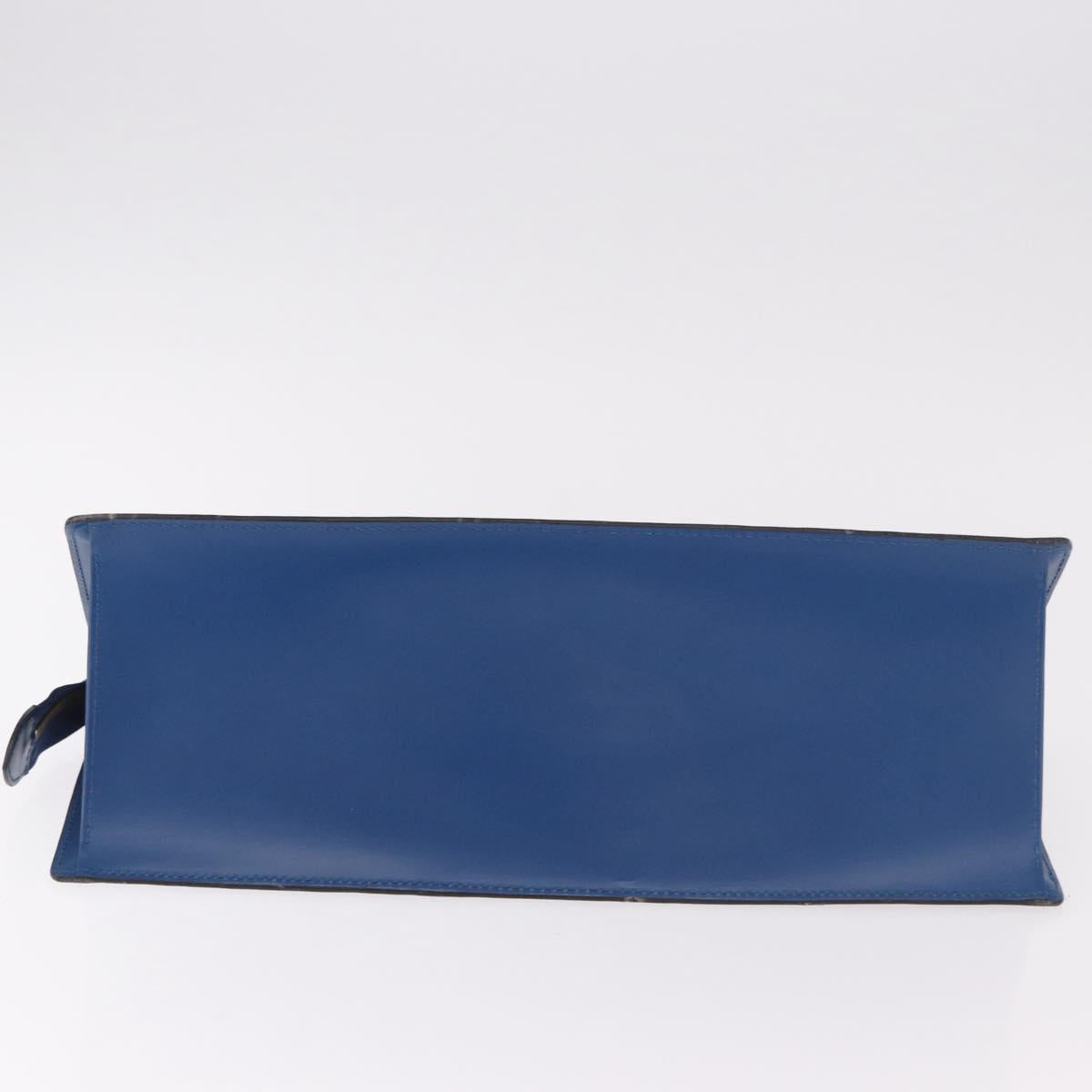 LOUIS VUITTON Epi Sac Triangle Hand Bag Blue M52095 LV Auth ep14837