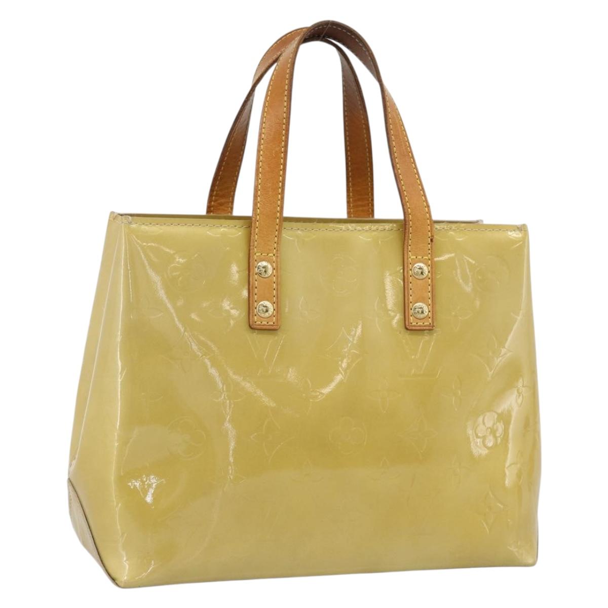 LOUIS VUITTON Monogram Vernis Reade PM Hand Bag Beige M91144 LV Auth ep14840