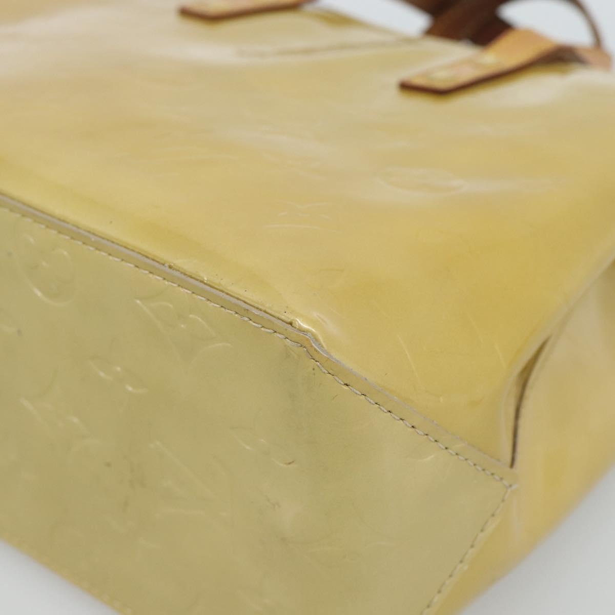 LOUIS VUITTON Monogram Vernis Reade PM Hand Bag Beige M91144 LV Auth ep14840