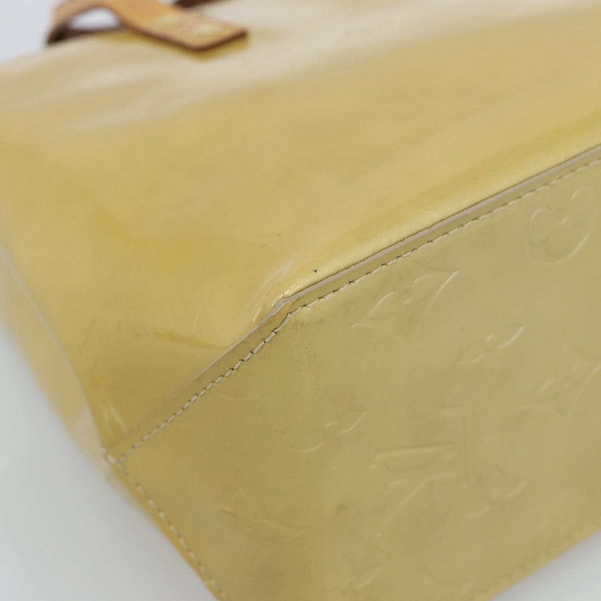 LOUIS VUITTON Monogram Vernis Reade PM Hand Bag Beige M91144 LV Auth ep14840